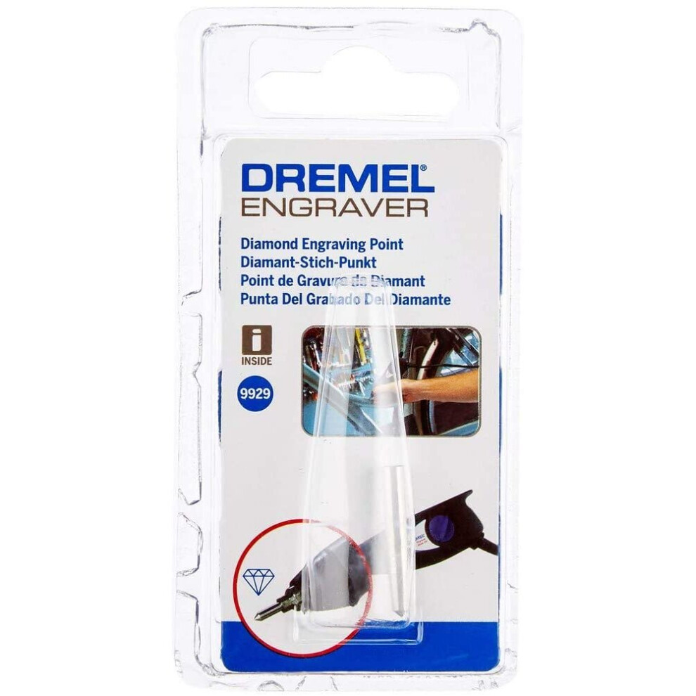 Dremel 9929 Diamond Engraving Point, Reinforced Engraver Accessory For Engraving Hard Materials 8710364042906