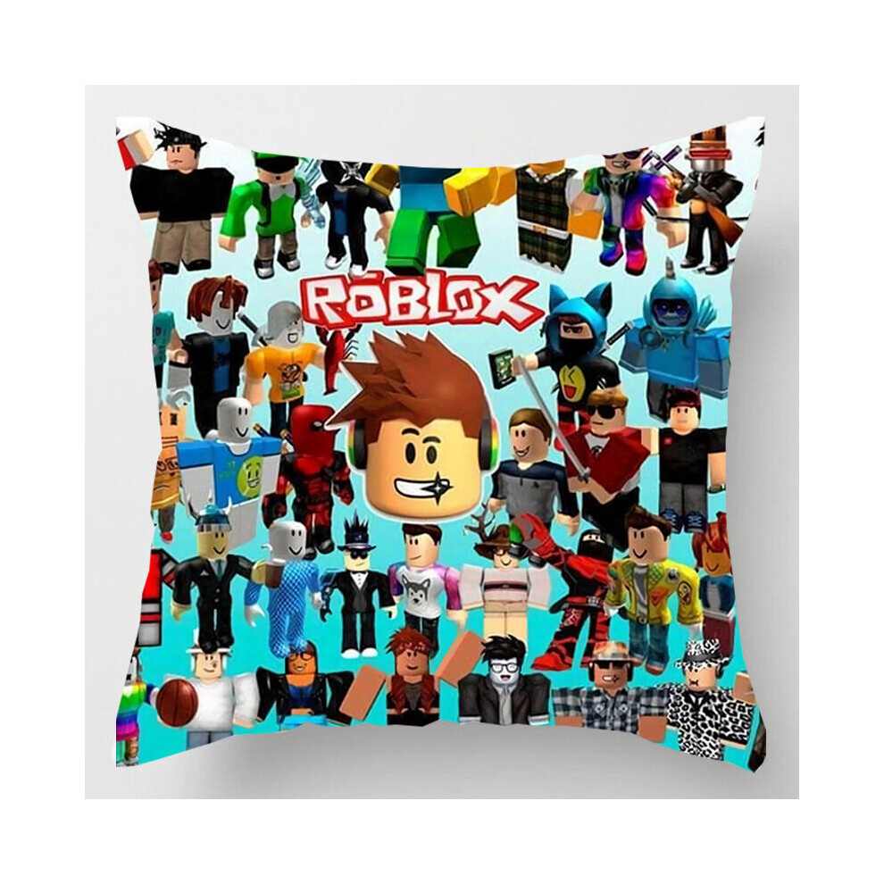 (19) Game Roblox Cushion Cover Square Pillow Protector Decorate Back Support Mat