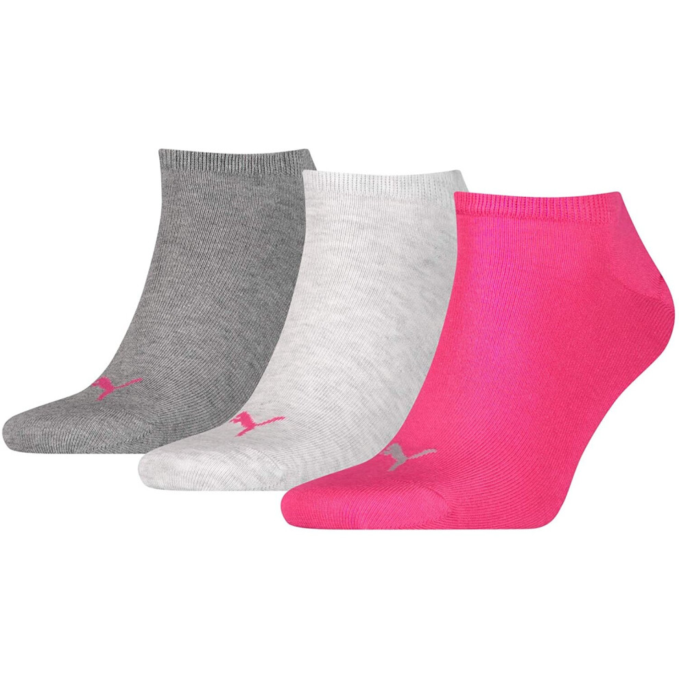 PUMA Invisible Socken 6er Pack Unisex 3p Sneaker Plain Sock, Pink Mix, 8-Jun UK