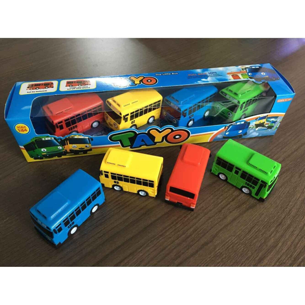4 pcs Cars Toy The Little Bus TAYO Friends Mini Special Set Tayo Rogi Gani Rani-image-OPC-P8W5ZV7-NEW