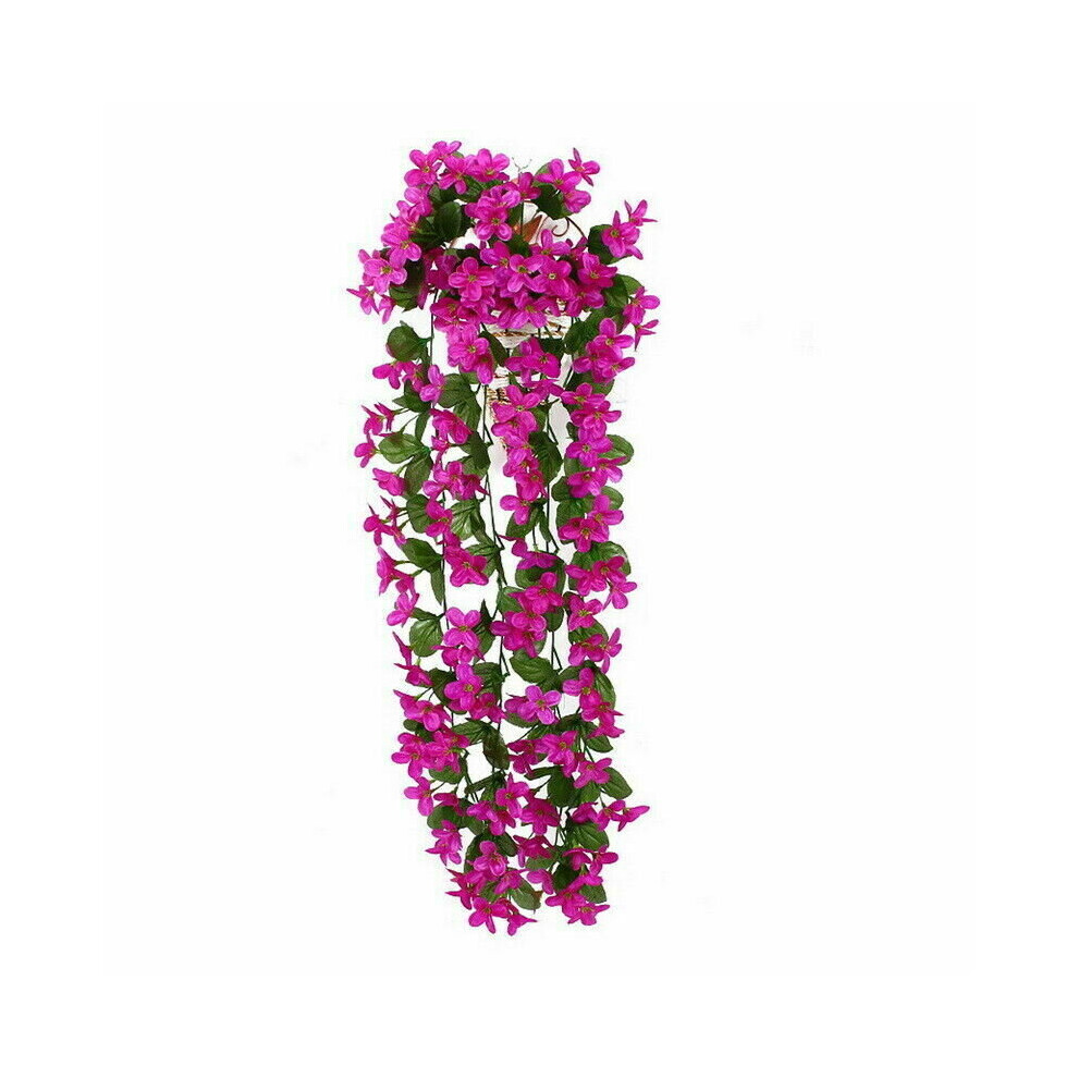 (Fuchsia) Artificial Fake Hanging Flowers Vine Plant Home Garden Decoration Indoor Outdoor