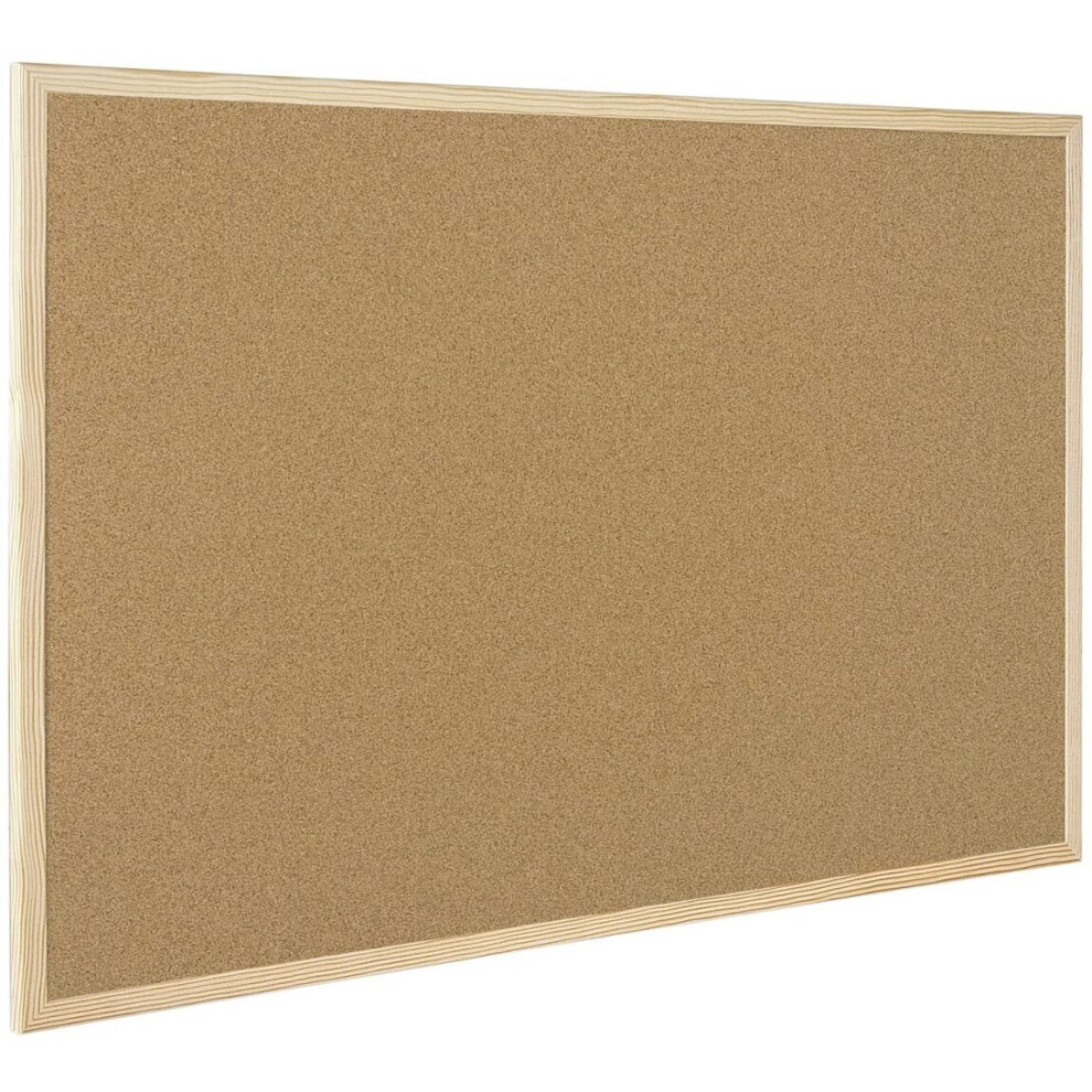 Q-Connect Wooden Frame 400 x 600 mm Cork Board