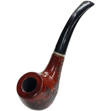 Risingmed Wooden Smoking Pipe,Enchase Figuratus Smoking Wooden Pipe Tobacco Cigarettes Cigar Pipes for Durable New Gift