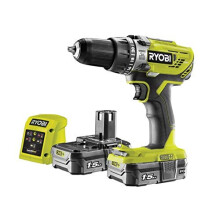 Ryobi R18PD3-215GZ 18 V ONE+ Cordless Combi Drill Starter Kit (2 x 1.5 Ah)