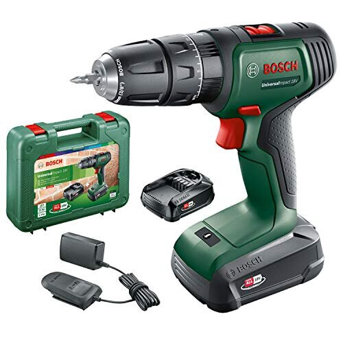 Bosch Bosch Home and Garden Cordless Hammer Drill UniversalImpact 18 (2 batteries, 18 Volt System, in carrying case)