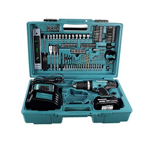 Makita Makita DHP453FX12 18v Combi Drill with 1x 3.0Ah Battery & 101 Pcs Accessory Set, 18 V 2