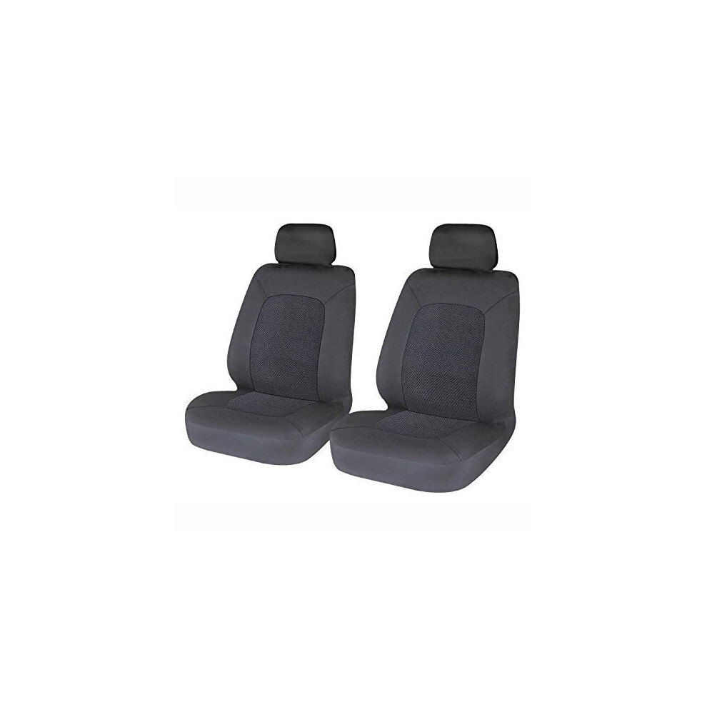 Sakura Ss5401 Car And Van Front Seat Covers - 'Hampton - 1 Pair In - Universal Easy Fit, 30.0 Cm*72.0 Cm*42.0 Cm Black 5011927238129