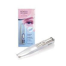 Pinzette Sensica Lumi - Punta Obliqua Precision Con Luce Led Per Uomini e Donne - Grip per Risultati Professionali
