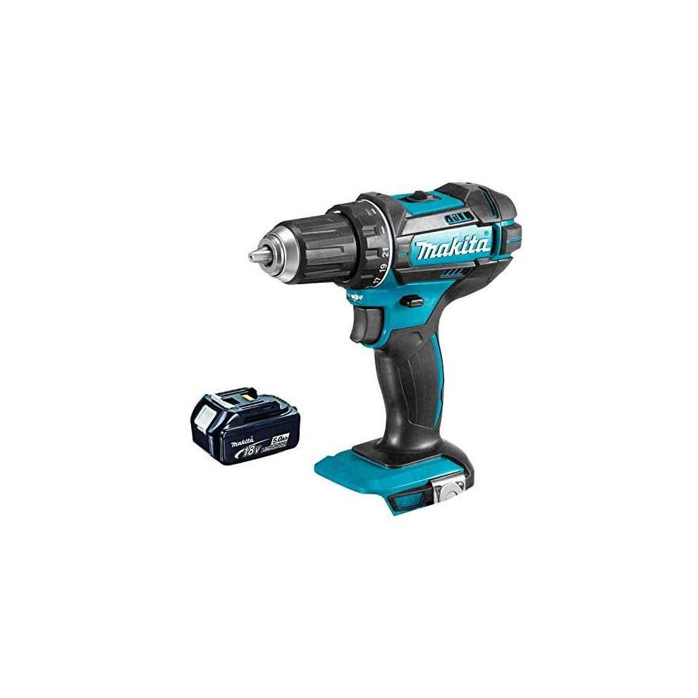 Makita Dhp482z 18V Lxt Li-Ion Cordless Combi Drill With 5.0Ah Bl1850 Battery, 18 V