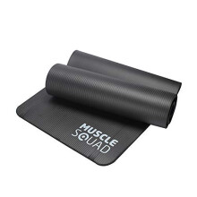 MuscleSquad Gym Mat & Yoga Mat | NBR Padded Exercise Mat for Stability and Yoga/Pilates Training | Non Toxic