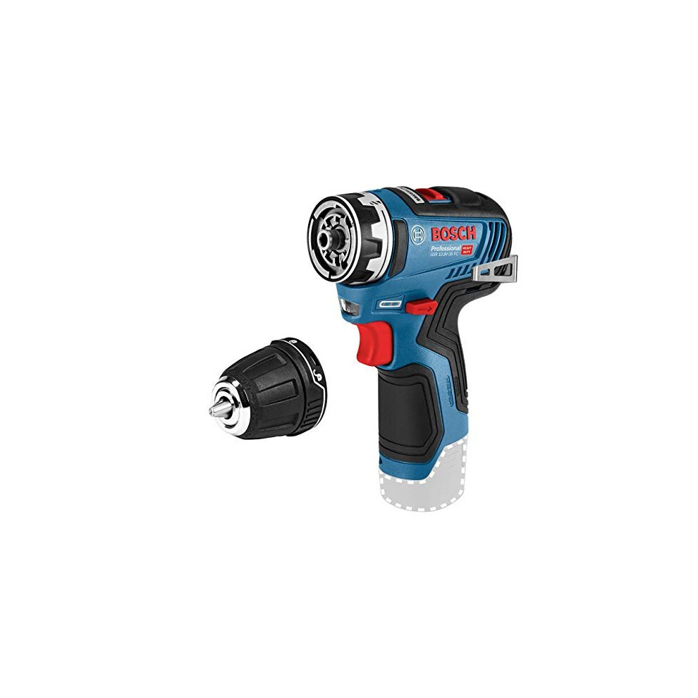 Bosch Professional 12V GSR 12V-35 FC Cordless Drill/Driver (with GFA 12-B Drill Chuck Adapter, Without Rechargeable Battery and Charger, in L-Box