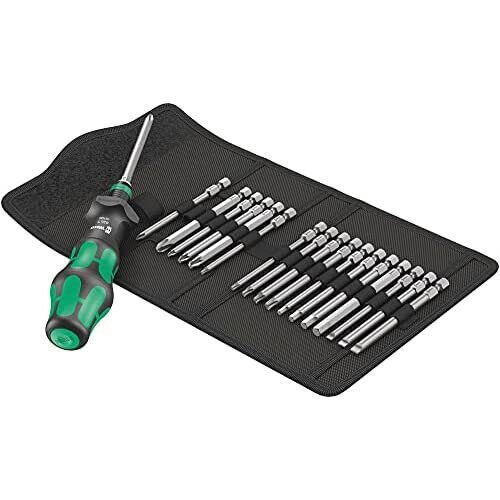 Wera 05057482001 Kraftform Kompakt Turbo 1 Gearbox Screwdriver Set, Set of 19 Pieces