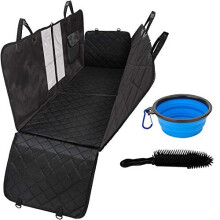 Dog car seat cover XXL - padded cover with side protectors 165 * 142 * 50 cm - universal for any car - robust material - detachable - also for ca