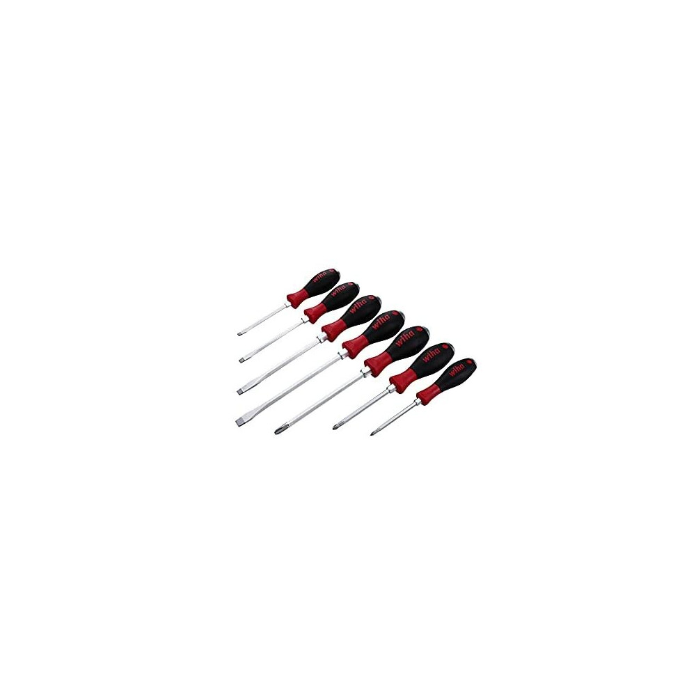 Wiha 53097 Screwdriver Set, Slotted and Phillips, Extra Heavy Duty, 7 Piece