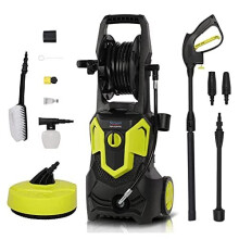 Stream High Pressure Washer Jet Washer, 1650W 135Bar420L/H Portable Pressure Washer with Patio Cleaner, Power Pressure Washers with Snow Foam Wat