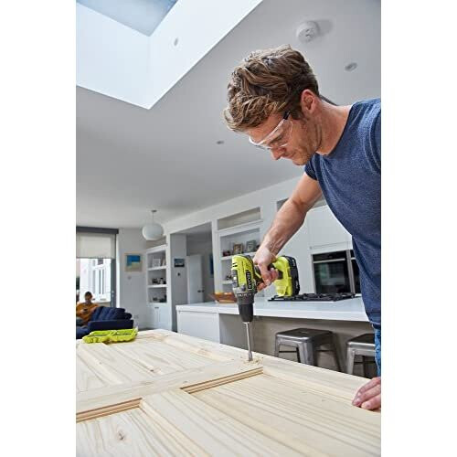 Ryobi Ryobi R18DD3-120S One Plus Cordless Drill Driver Starter Kit, 18 V, Hyper Green 1