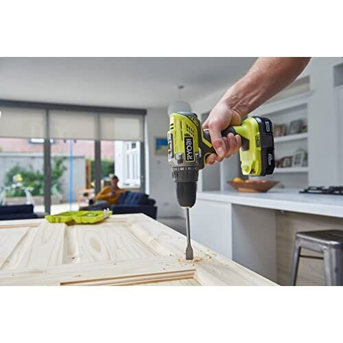 Ryobi Ryobi R18DD3-120S One Plus Cordless Drill Driver Starter Kit, 18 V, Hyper Green 2