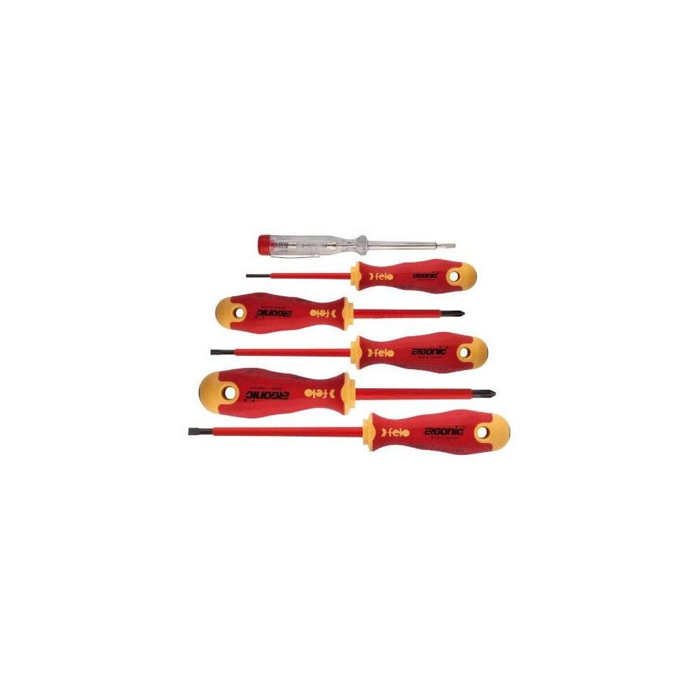 Felo Screwdriver Set Vde, Ergonic, 6 Pcs Sl, Ph 4007157610812