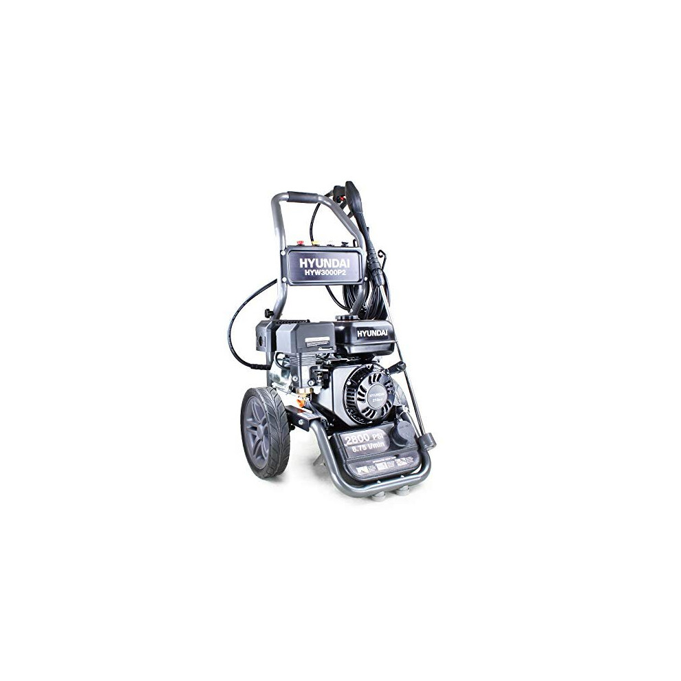 Hyundai Pressure Washer, Petrol 2800psi, 210cc, Jet Wash with 7.5m hose, 4 Quick Connect Nozzles & 3 Year Warranty