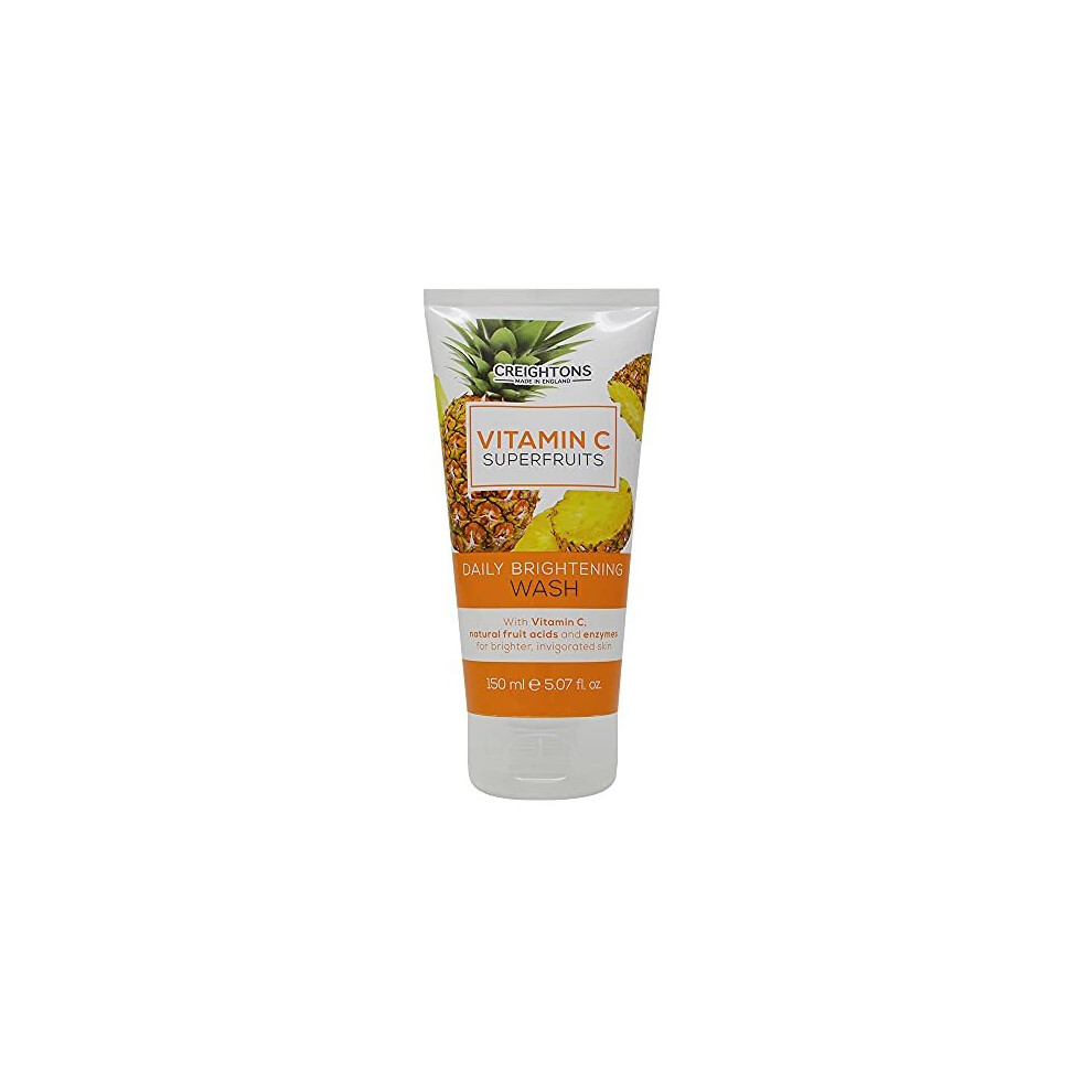 Creightons Vitamin C Superfruits Daily Brightening Wash (150Ml) - A Refreshing And Invigorating Daily Facial Wash With Vitamin C, Natural Fruit A