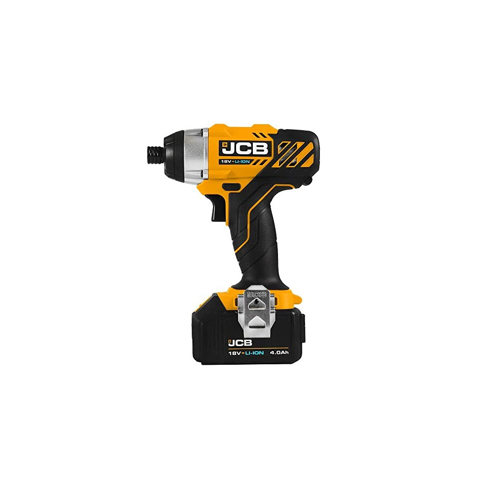JCB 18V Cordless Impact Driver - Cordless Drill Powerful - Battery Drill Set - Drill with Light LED - Drill Tool Set - JCB Impact Driver Cordless