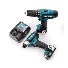 Makita CLX202AJ 12V Max Li-ion CXT 2 Piece Kit Complete with 2 x 2.0 Ah Li-ion Batteries and Charger Supplied in a Makpac Case