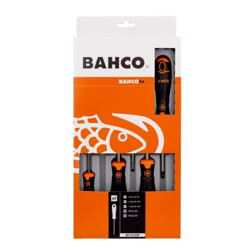 Bahco Bahco B219.005 BHB219.005 Fit Slotted/Ph Screwdriver Set, Multi-Colour 2