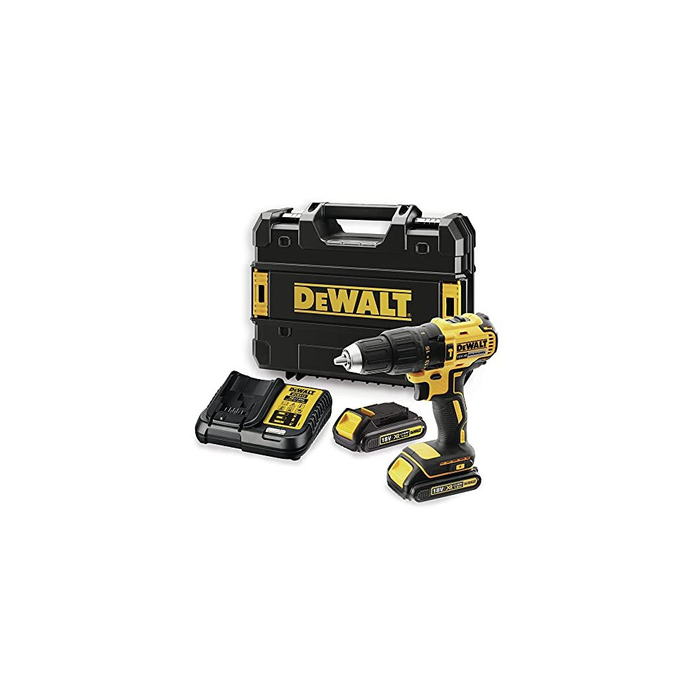 DeWalt DCD778S2T 18V 1.5Ah Brushless Heavy Duty Keyless Chuck Integrated LED Light Includes 2 Li-ion Batteries, System Quick Charger and T STAK B