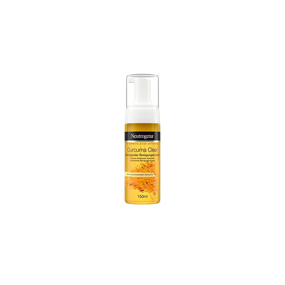 Neutrogena Curcuma Clear Facial Cleansing, Soothing Cleansing Foam, Makeup Remover, 150 Ml