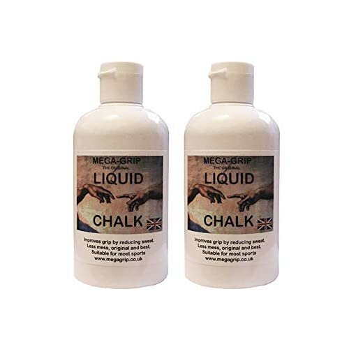 Mega-Grip White Liquid Grip Chalk Twin Pack - x2 250ml Bottles - Multi Pack