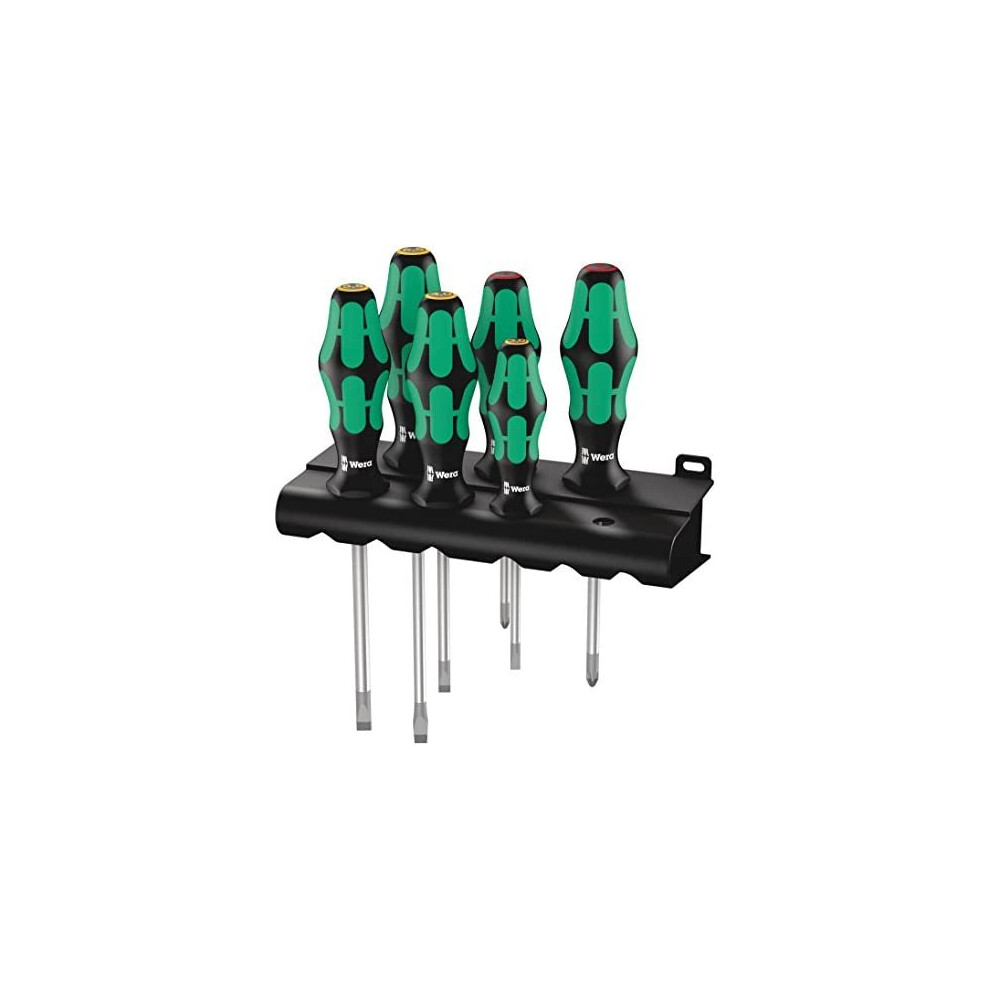 Wera 334/6 Kraftform Plus Lasertip Screwdriver Set, PH/SL, 6PC, 05105650001