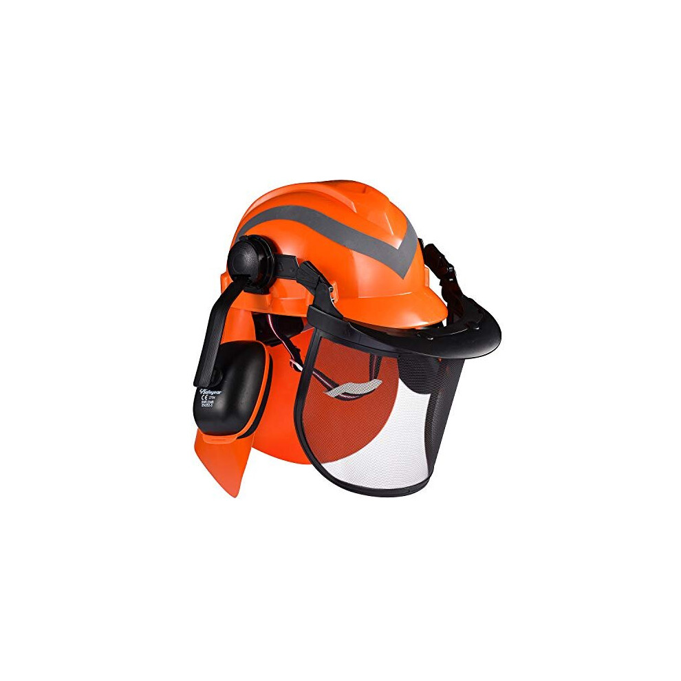 Safeyear Reflective Safety Helmet Hard Hat With Chin Strap. Reflective,Vented And Lightweight En397 Work Helmet For Construction, Electrician, In 6972619283461