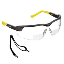 voltX GT ADJUSTABLE (2020 model) Bifocal Reading Safety Glasses (Clear Lens +2.0), CE EN166FT Certified, Anti fog coated, UV400 Lens, Scratch res