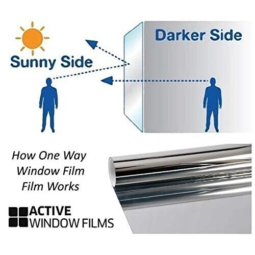 Silver Reflective Window Film Solar Control And Privacy Tint One Way Mirror Mirrored Glass