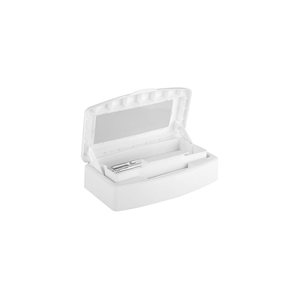 Petyoung Nail Tools Tray Sterilizer, Nail Sterilizing Clean Container With Self-Draining Basket Disinfection Box Salon Personal Nail Art Manicure Implemen
