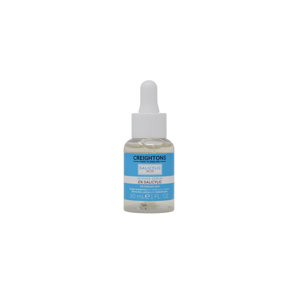 Creightons Salicylic Acid Intense Serum 2% Salicylic (30ml) - Target breakouts by helping to reduce blemishes, pores & blackheads for a cleaner,