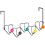 Premier Housewares Premier Housewares 5 Hook Over Door Hanger - Multi-Coloured 1
