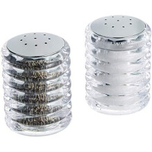 Cole & Mason H820950 Beehive Salt and Pepper Shaker Set | Salt and Pepper Pots | Acrylic/Chrome | 70mm | Twin Salt and Pepper Set | Includes 2 x