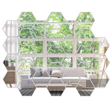 KimDaro Mirror Sheets Flexible Non Glass Mirror Plastic Mirror Self Adhesive Tiles Mirror Wall Stickers 30 Pieces