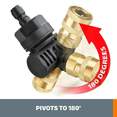 WORX WORX WA4039 Hydroshot Pivoting Quick-Connect Adapter, Black 2