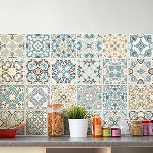 RE-COVERTLES - 24 Pcs Carrelage Autocollant 20x20 cm PS00054 Mosaïque