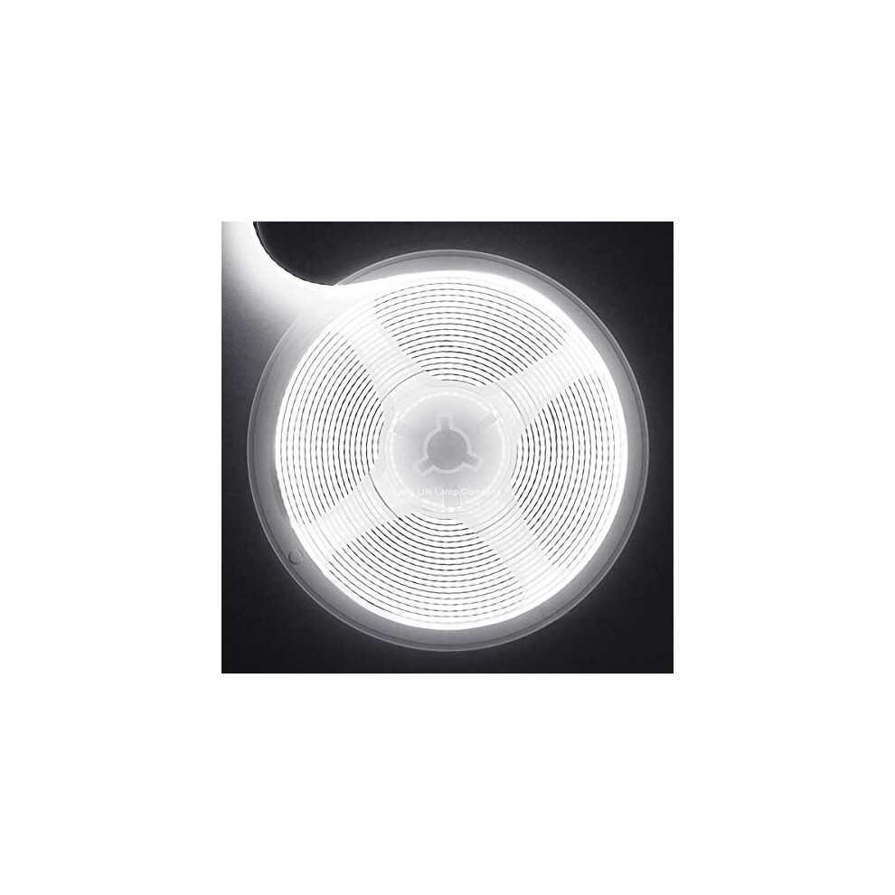Cool White LED Tape Strip Light IP65 Continuous COB Illumination 5 Metres 12v Pro Use