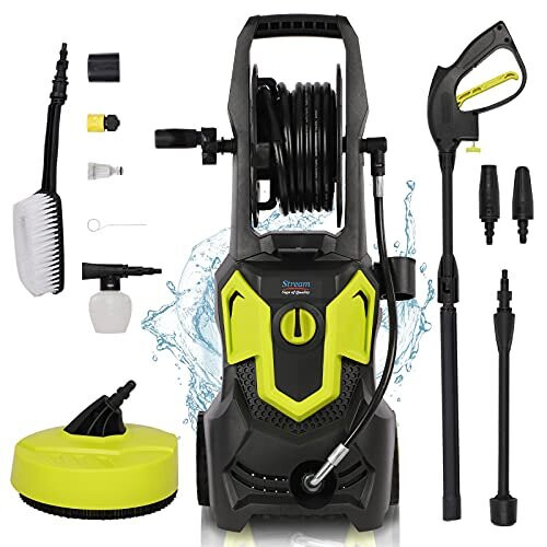 Stream Electric Pressure Washer, 1650W 135 Bar 420L/H Jet Washer Power Washer with Adjustable Nozzle Accessory, Patio Cleaner Compact Pressure Wa