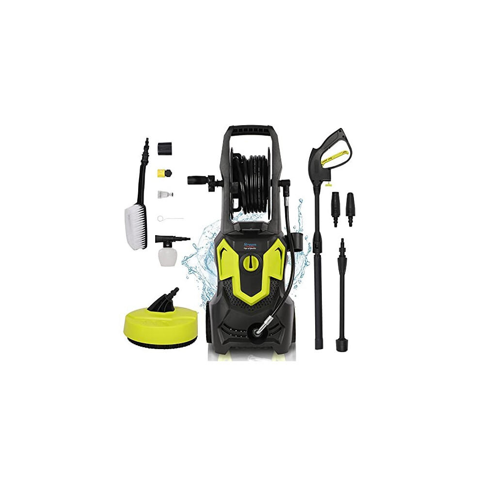 Stream Electric Pressure Washer, 1650W 135 Bar 420L/H Jet Washer Power Washer with Adjustable Nozzle Accessory, Patio Cleaner Compact Pressure Wa