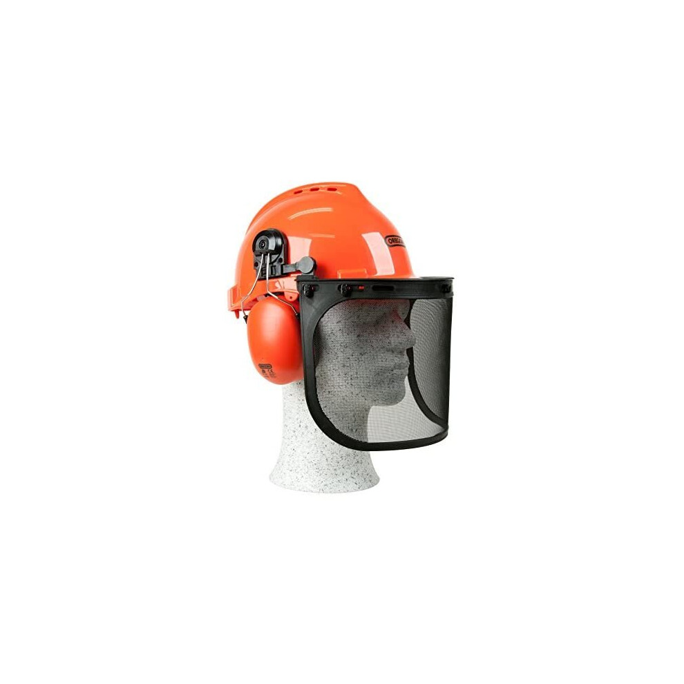 OREGON Yukon Chainsaw Safety Helmet with Protective Ear Muff and Mesh Visor (562412)