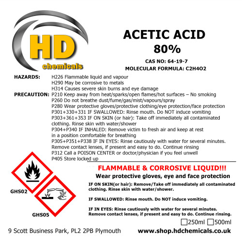 (500ml) Acetic Acid 80% 1