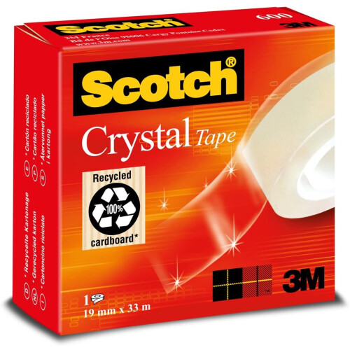 Scotch Scotch Crystal Ruban 19 mm x 33 m Transparent