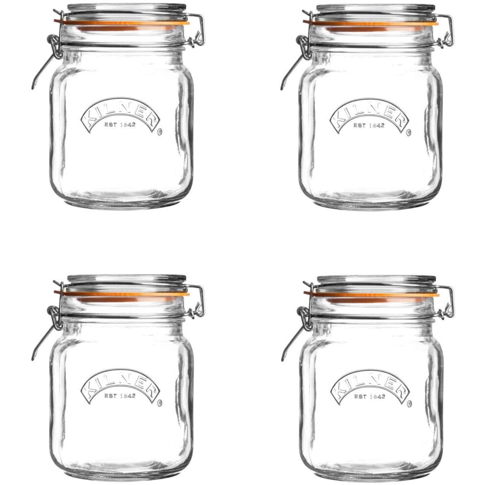 Kilner 0025.542A Cliptop Jars, Glass