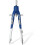Staedtler Staedtler 55201 Mars 552 Comfort Spring Bow Compass Blue/Silver, 170 mm, Quick-Set Push-Button, Interchangeable Needle 2