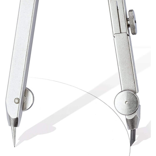 Staedtler Staedtler 55201 Mars 552 Comfort Spring Bow Compass Blue/Silver, 170 mm, Quick-Set Push-Button, Interchangeable Needle 2
